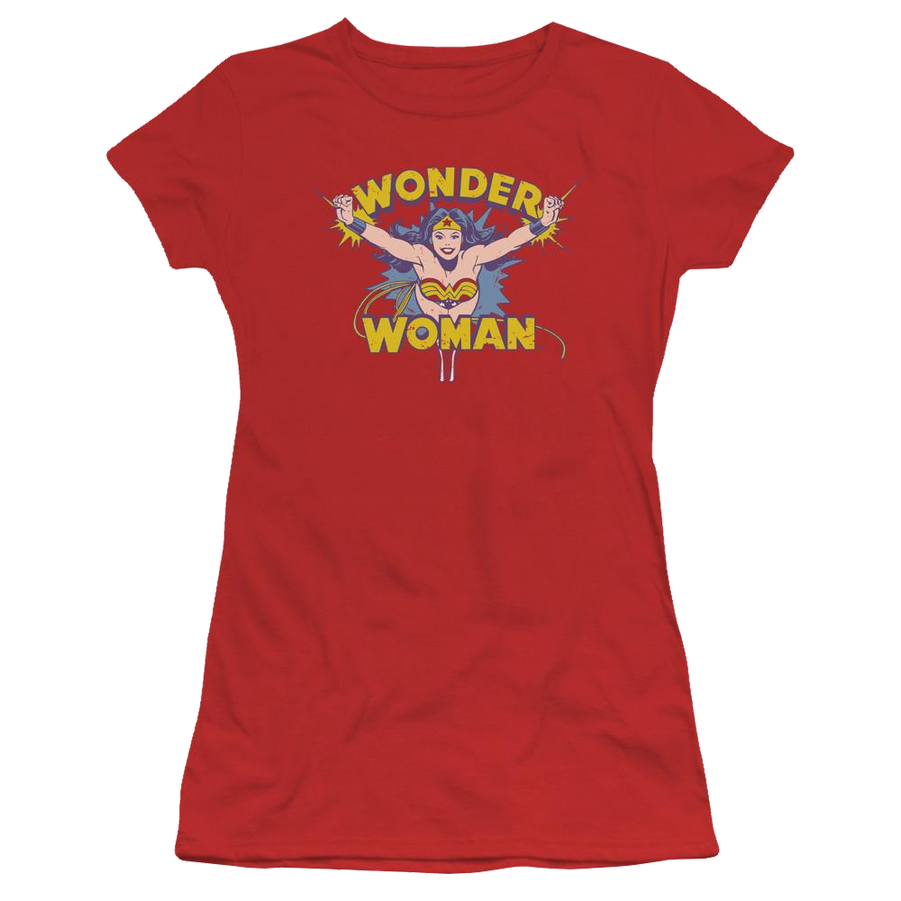 DC Comics Flying Through - Juniors T-Shirt Juniors T-Shirt Wonder Woman   