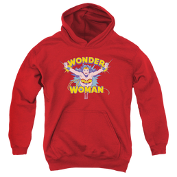 Wonder Woman Flying Through - Youth Hoodie Youth Hoodie (Ages 8-12) Wonder Woman   