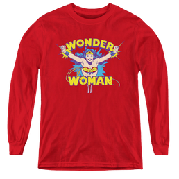 Wonder Woman Flying Through - Youth Long Sleeve T-Shirt Youth Long Sleeve T-Shirt Wonder Woman   