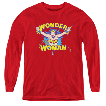 Wonder Woman Flying Through - Youth Long Sleeve T-Shirt Youth Long Sleeve T-Shirt Wonder Woman   