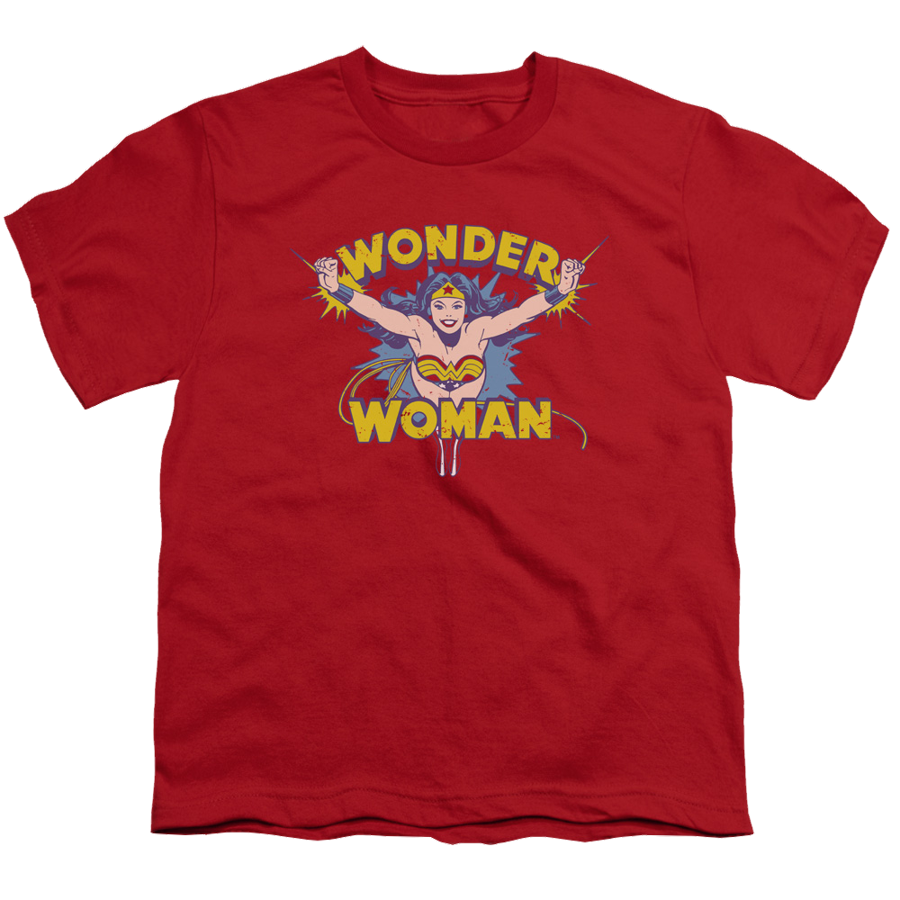 Wonder Woman Flying Through - Youth T-Shirt Youth T-Shirt (Ages 8-12) Wonder Woman   