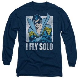 DC Comics Fly Solo - Men's Long Sleeve T-Shirt Men's Long Sleeve T-Shirt Nightwing   