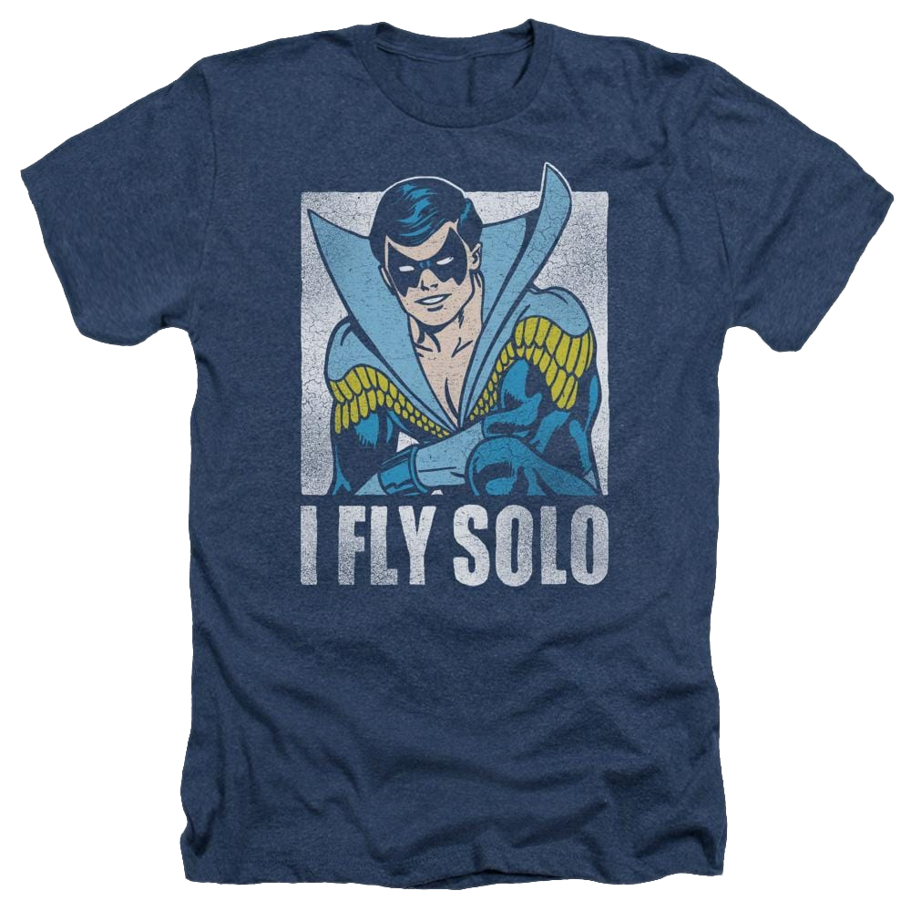 DC Comics Fly Solo - Men's Heather T-Shirt Men's Heather T-Shirt Nightwing   