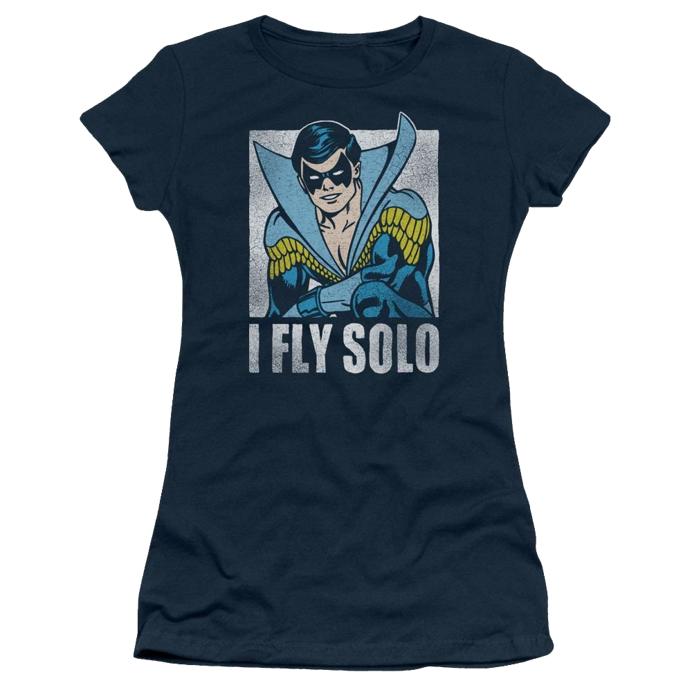 DC Comics Fly Solo - Juniors T-Shirt Juniors T-Shirt Nightwing   