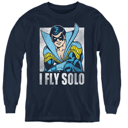 Nightwing Fly Solo - Youth Long Sleeve T-Shirt Youth Long Sleeve T-Shirt Nightwing   
