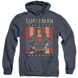 Superman Retro Liberty - Heather Pullover Hoodie Heather Pullover Hoodie Superman   
