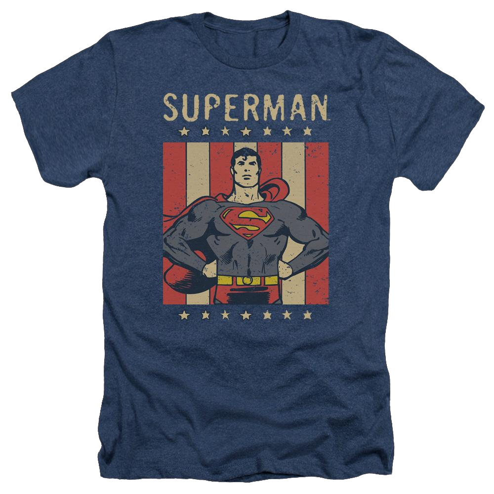 DC Comics Retro Liberty - Men's Heather T-Shirt Men's Heather T-Shirt Superman   
