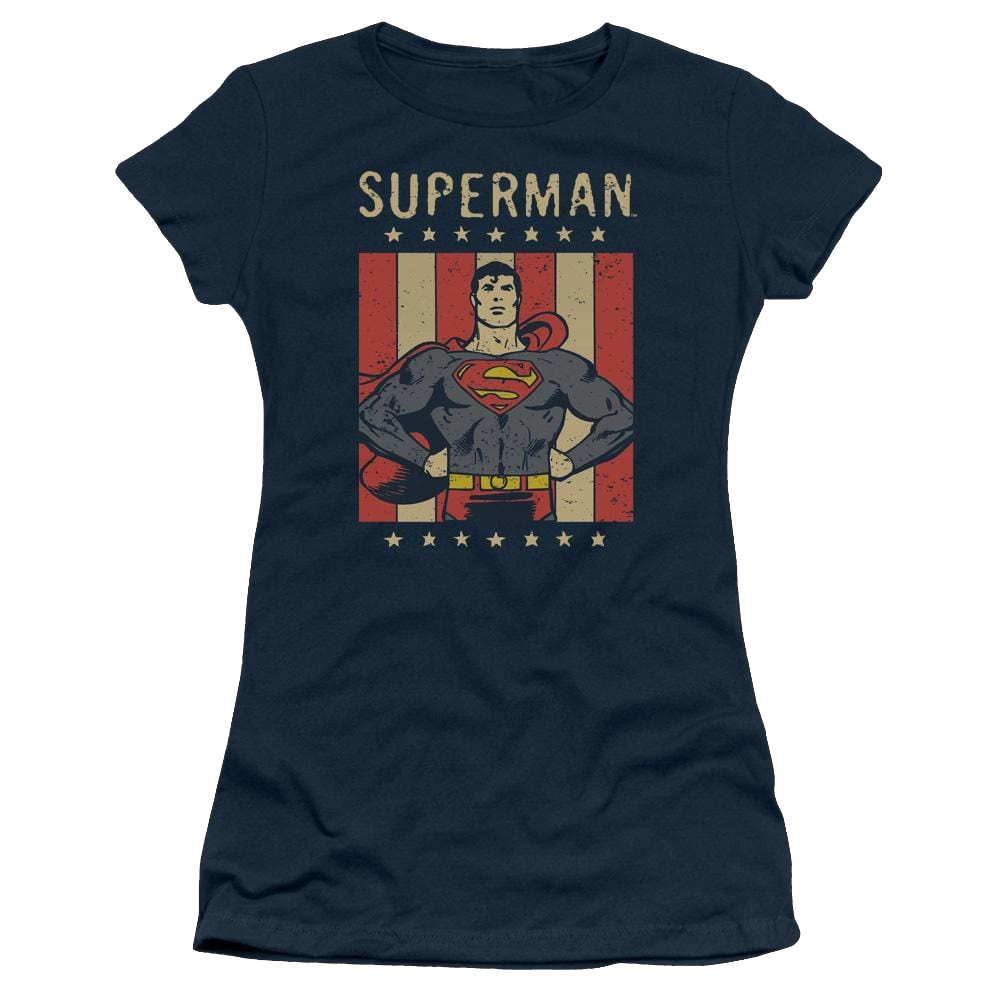 DC Comics Retro Liberty - Juniors T-Shirt Juniors T-Shirt Superman   