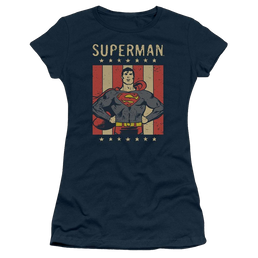 DC Comics Retro Liberty - Juniors T-Shirt Juniors T-Shirt Superman   