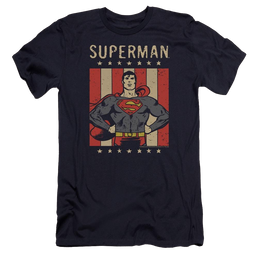 DC Comics Retro Liberty - Men's Premium Slim Fit T-Shirt Men's Premium Slim Fit T-Shirt Superman   
