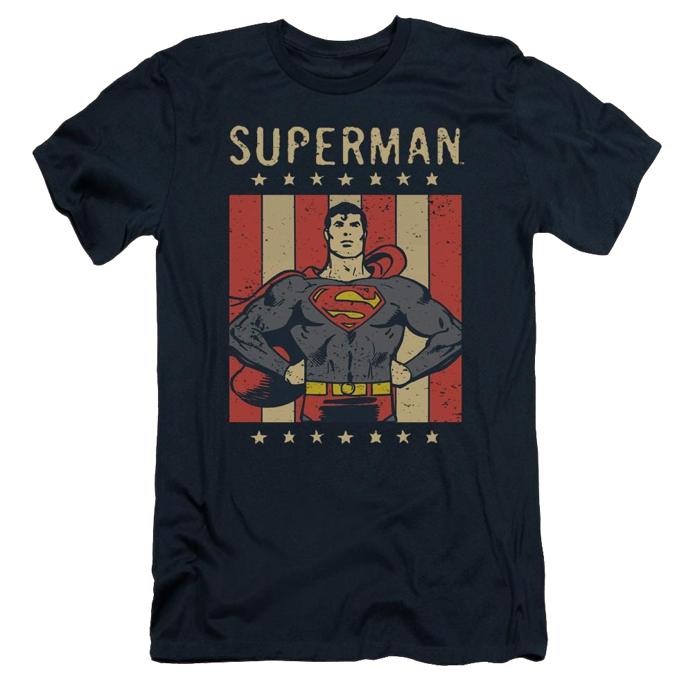 DC Comics Retro Liberty - Men's Slim Fit T-Shirt Men's Slim Fit T-Shirt Superman   