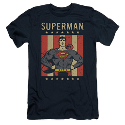 DC Comics Retro Liberty - Men's Slim Fit T-Shirt Men's Slim Fit T-Shirt Superman   