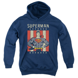 Superman Retro Liberty - Youth Hoodie Youth Hoodie (Ages 8-12) Superman   