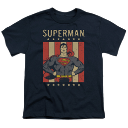 Superman Retro Liberty - Youth T-Shirt Youth T-Shirt (Ages 8-12) Superman   