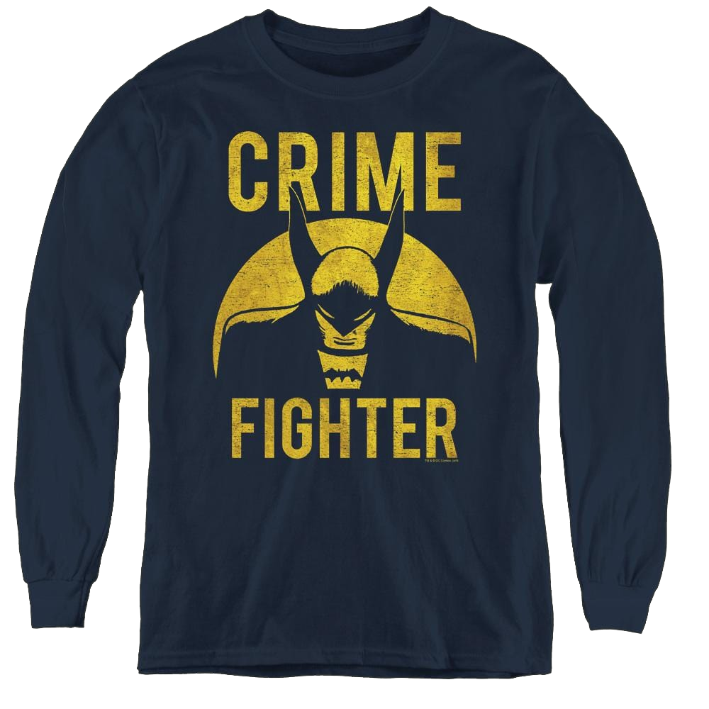 Dc Batman Fight Crime - Youth Long Sleeve T-Shirt Youth Long Sleeve T-Shirt Batman   