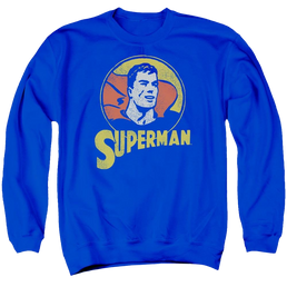 DC Comics Super Circle - Men's Crewneck Sweatshirt Men's Crewneck Sweatshirt Superman   