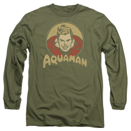 Aquaman Aqua Circle - Men's Long Sleeve T-Shirt Men's Long Sleeve T-Shirt Aquaman   