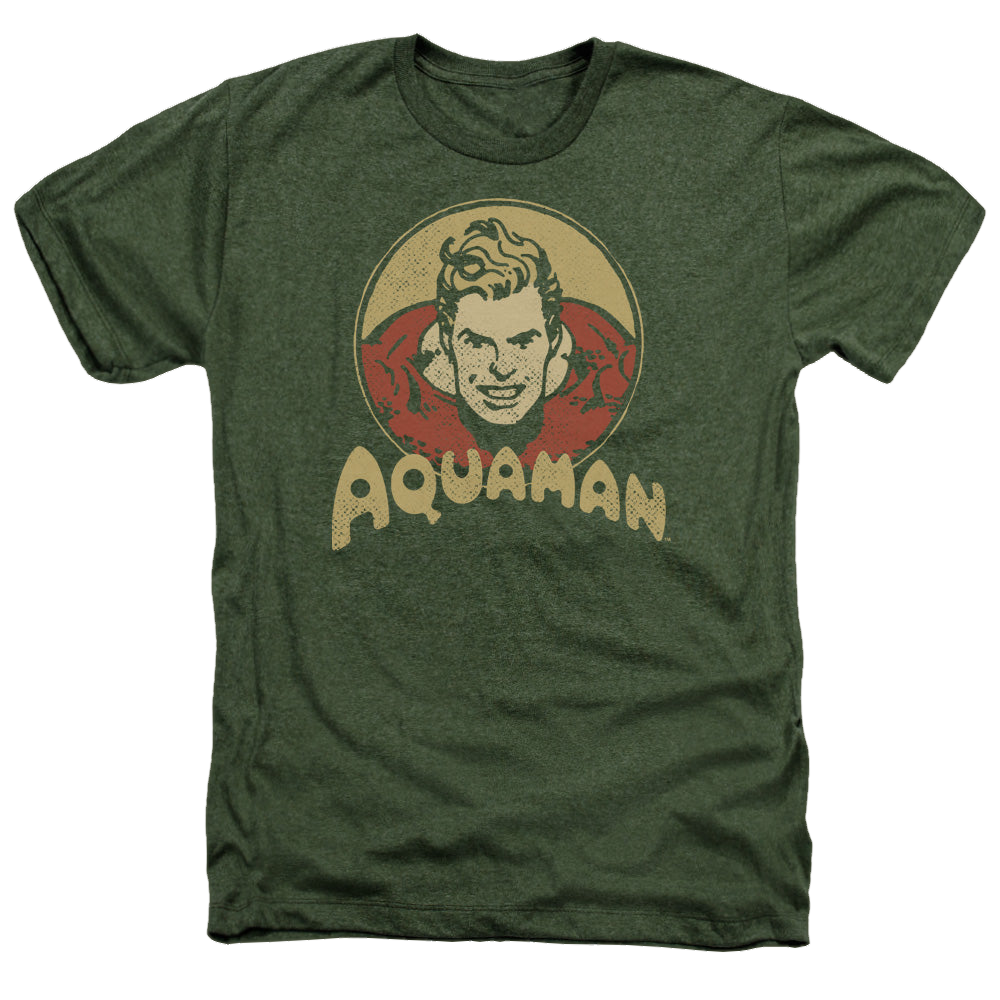 Aquaman Aqua Circle - Men's Heather T-Shirt Men's Heather T-Shirt Aquaman   