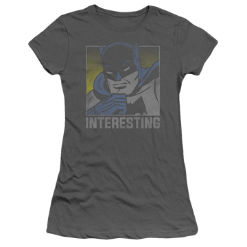 Charcoal juniors t-shirt with DC Comics Interesting graphic