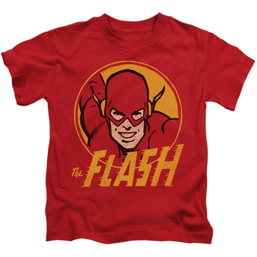 Red kid's t-shirt for ages 4 to 7 with Flash Circle graphic
