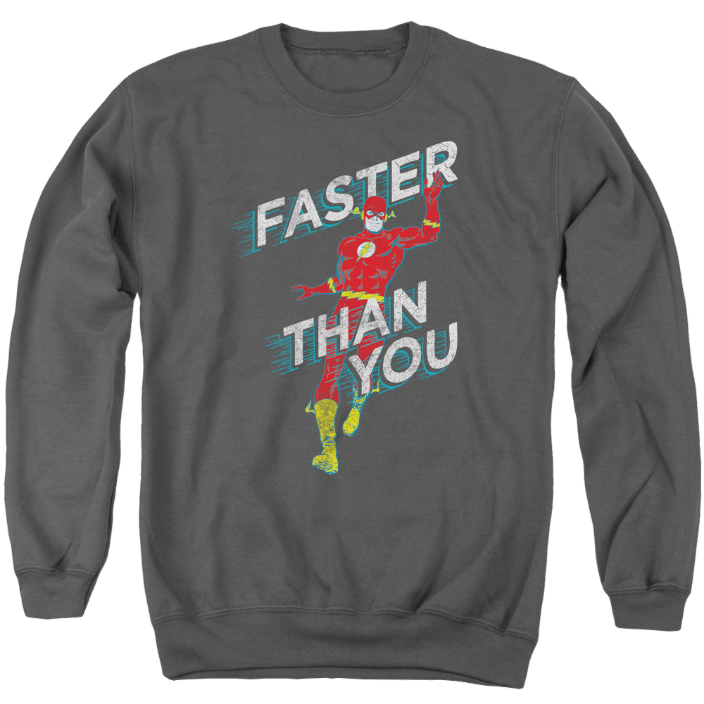 Flash, The Faster Than You - Men's Crewneck Sweatshirt Men's Crewneck Sweatshirt The Flash   