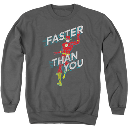 Flash, The Faster Than You - Men's Crewneck Sweatshirt Men's Crewneck Sweatshirt The Flash   