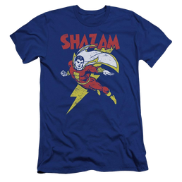 DC Comics Lets Fly - Men's Premium Slim Fit T-Shirt Men's Premium Slim Fit T-Shirt Shazam   