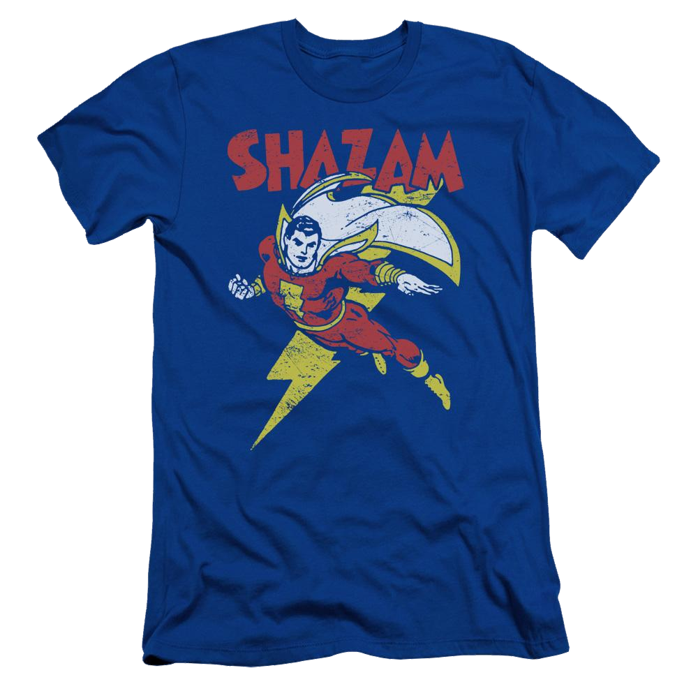 DC Comics Lets Fly - Men's Slim Fit T-Shirt Men's Slim Fit T-Shirt Shazam   