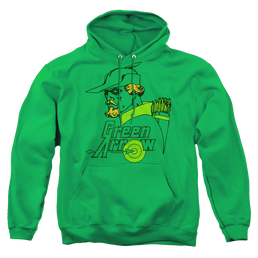 Green Arrow Close Up - Pullover Hoodie Pullover Hoodie Green Arrow   