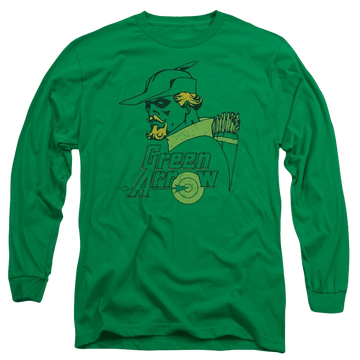 DC Comics Close Up - Men's Long Sleeve T-Shirt Men's Long Sleeve T-Shirt Green Arrow   