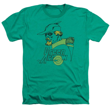 DC Comics Close Up - Men's Heather T-Shirt Men's Heather T-Shirt Green Arrow   