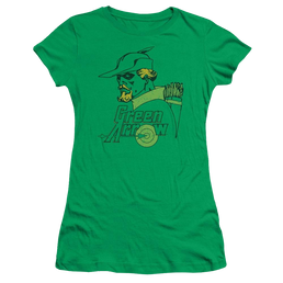 DC Comics Close Up - Juniors T-Shirt Juniors T-Shirt Green Arrow   