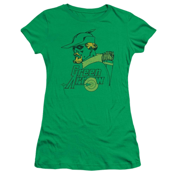 DC Comics Close Up - Juniors T-Shirt Juniors T-Shirt Green Arrow   