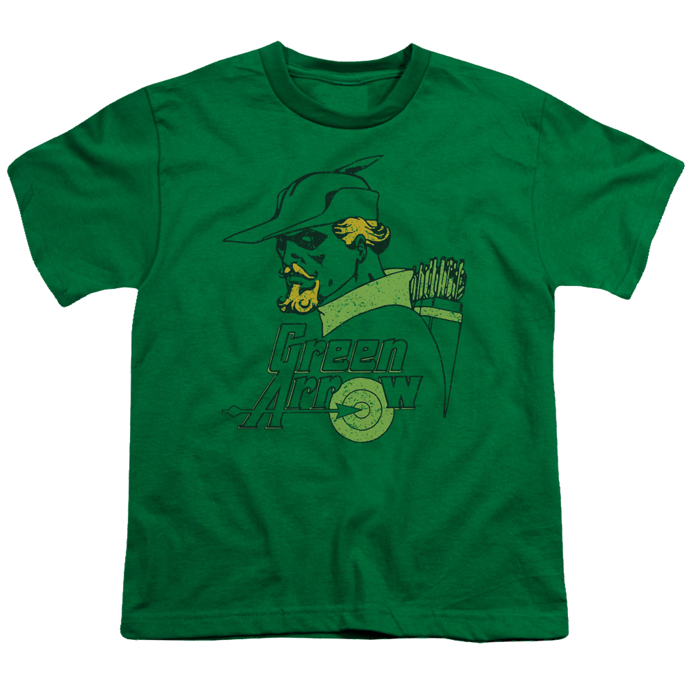 Green Arrow Close Up - Youth T-Shirt Youth T-Shirt (Ages 8-12) Green Arrow   