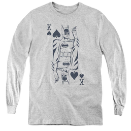 Dc Batman Bat Card - Youth Long Sleeve T-Shirt Youth Long Sleeve T-Shirt Batman   