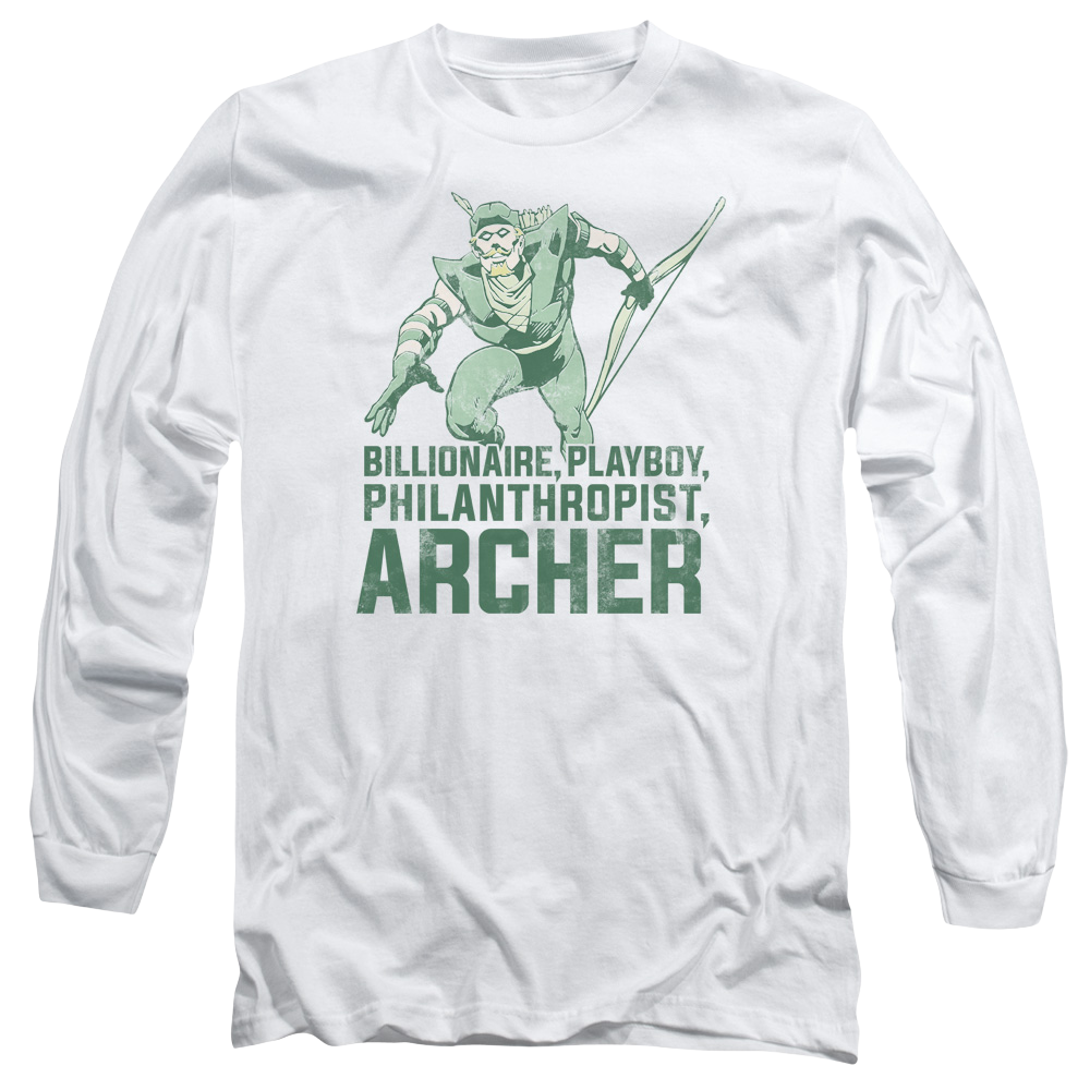 DC Comics Archer - Men's Long Sleeve T-Shirt Men's Long Sleeve T-Shirt Green Arrow   