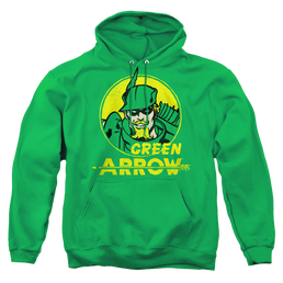 Green Arrow Archer Circle - Pullover Hoodie Pullover Hoodie Green Arrow   