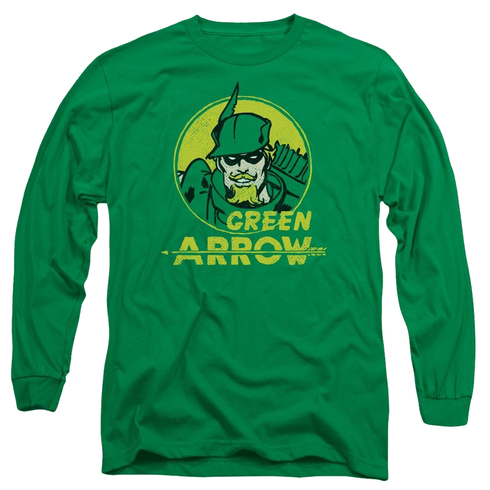 DC Comics Archer Circle - Men's Long Sleeve T-Shirt Men's Long Sleeve T-Shirt Green Arrow   