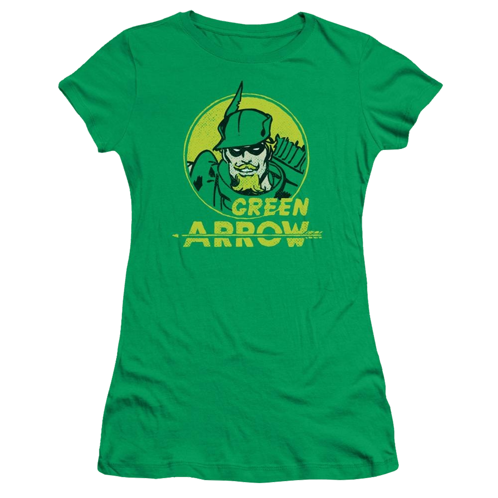 DC Comics Archer Circle - Juniors T-Shirt Juniors T-Shirt Green Arrow   