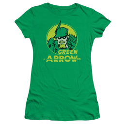 DC Comics Archer Circle - Juniors T-Shirt Juniors T-Shirt Green Arrow   