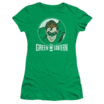 Kelly green juniors t-shirt with Green Lantern DC Comics Lantern Circle graphic