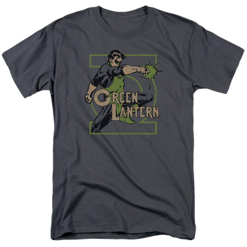 Charcoal men's regular fit t-shirt with Green Lantern DC Comics Ring Power graphic