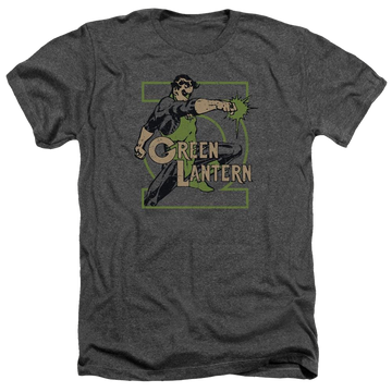Charcoal men's heather t-shirt with Green Lantern DC Comics Ring Power graphic