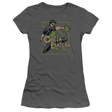 Charcoal juniors t-shirt with Green Lantern DC Comics Ring Power graphic