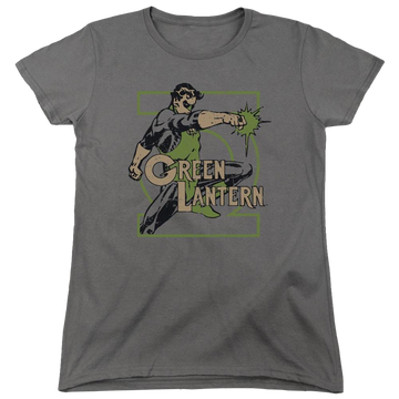 Charcoal women's t-shirt with Green Lantern DC Comics Ring Power graphic