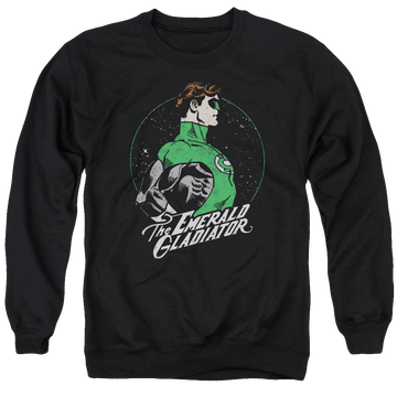 Black men's crewneck sweatshirt with Green Lantern DC Comics Star Gazer graphic