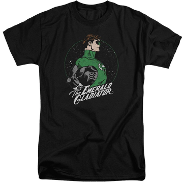 Black men's tall fit t-shirt with Green Lantern DC Comics Star Gazer graphic
