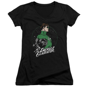 DC Comics Star Gazer - Juniors V-Neck T-Shirt Juniors V-Neck T-Shirt Green Lantern   