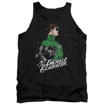 Black men's tank with Green Lantern DC Comics Star Gazer graphic