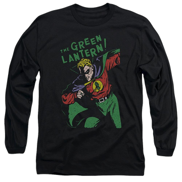 Black men's long sleeve t-shirt with Green Lantern DC Comics First graphic